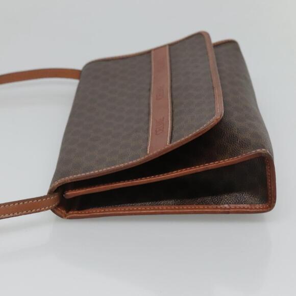 CELINE Macadam Canvas Shoulder Bag Pvc Leather Brown Gold - Picture 5 of 12